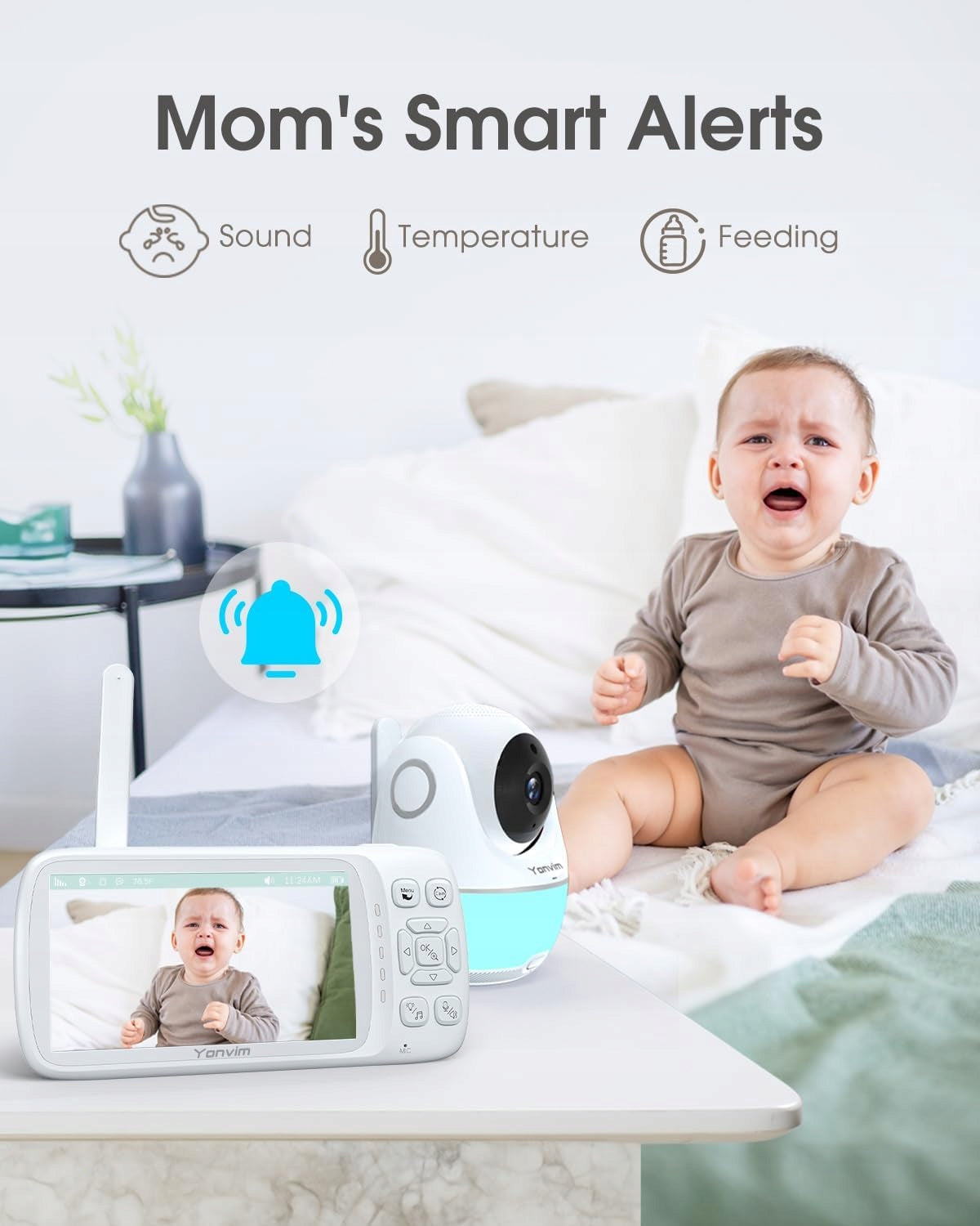 CAMERA MONITOR BABY MONITOR YONVIM BM07 VIDEONIA Packaging status original