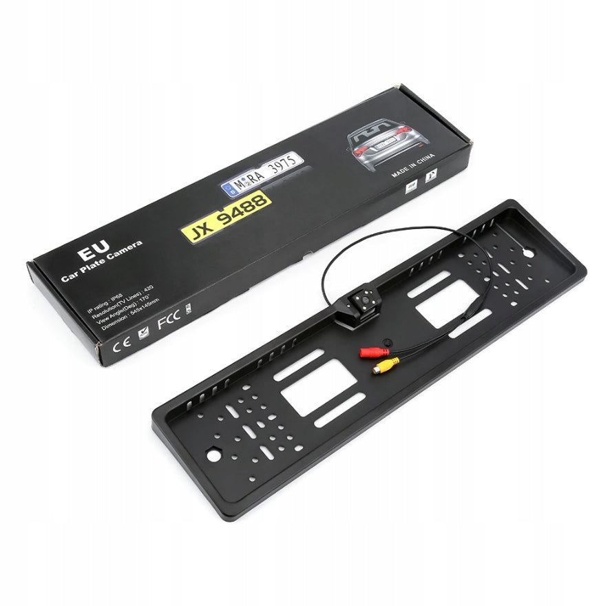 CAMERA REVERSING CAMERA IN LICENSE PLATE FRAME WITH LED WIDE ANGLE Manufacturer code KAMERA COFANIA W RAMCE TABLICY REJESTRACYJNEJ