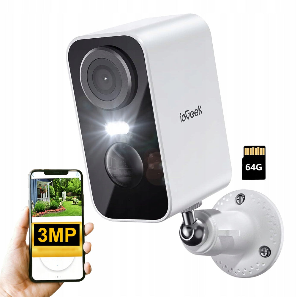CAMERA Rechargeable WIFI 100% WIRELESS BATTERY OPERATED SUPER HD 3MPX 64GB