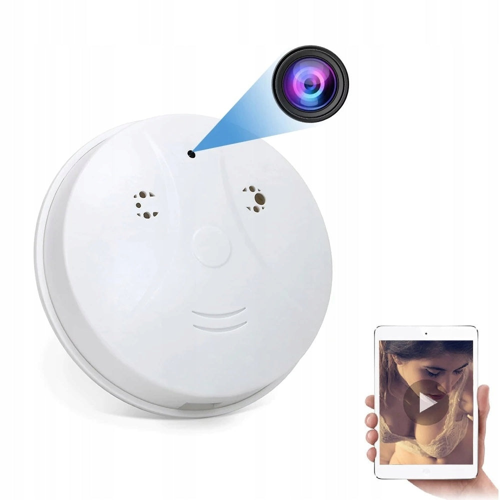 CAMERA SMOKE DETECTOR SPY HIDDEN WIFI FULL HD Batteries included yes