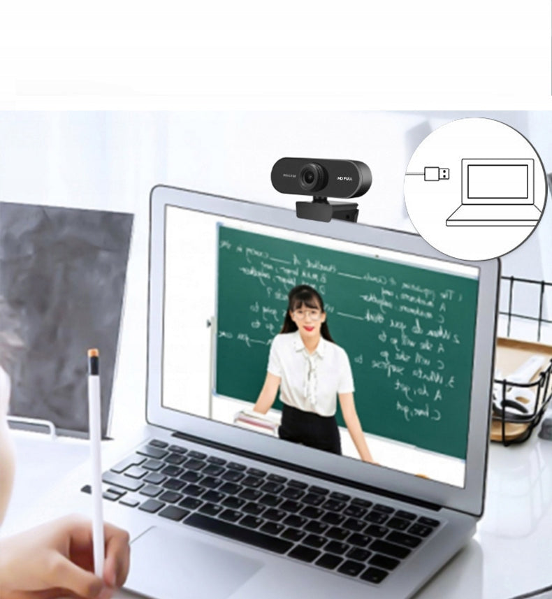 CAMERA WITH MICROPHONE USB FULL HD | LED BACKLIGHT FOR ONLINE CALLS Packaging status original