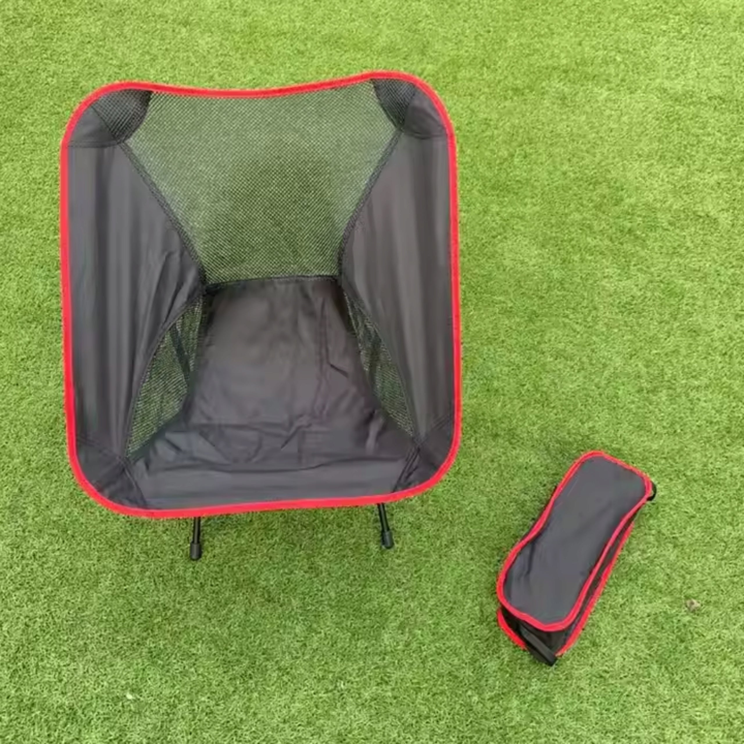 CAMPING HIKING CHAIR FOLD-OUT COMFORTABLE FOR FISHING 120KG Color black