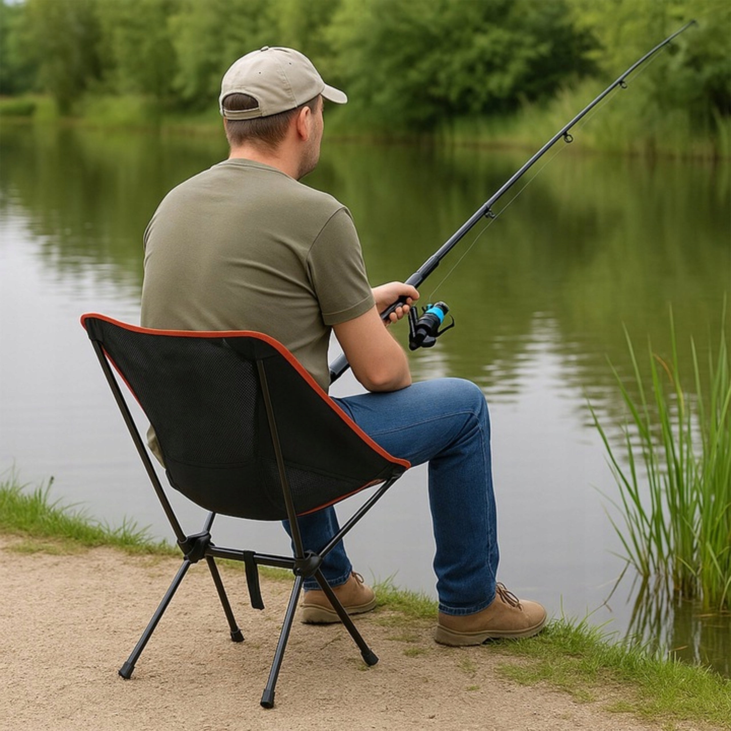 CAMPING HIKING CHAIR FOLD-OUT COMFORTABLE FOR FISHING 120KG Manufacturer code #11170