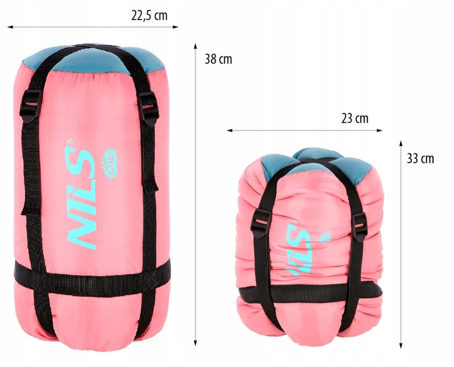 CAMPING SLEEPING BAG MUMMY WITH HOOD WARM JUNIOR 180 x 60 cm Packaging status original