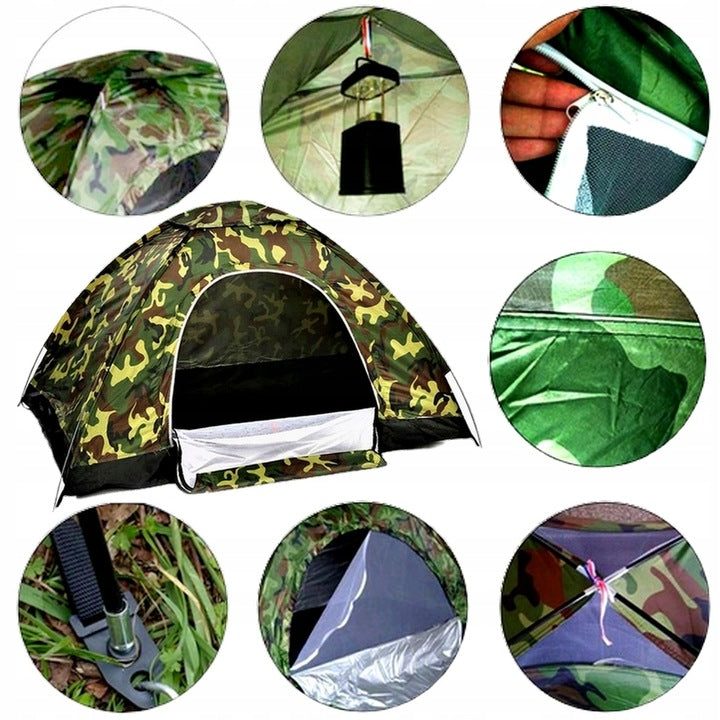 CAMPING TENT 6 PERSON CAMO WATER RESISTANT MOSQUITO NET CAMPING Manufacturer code NAMIOT TURYSTYCZNY 2X3M KEMPINGOWY BIWAKOWY