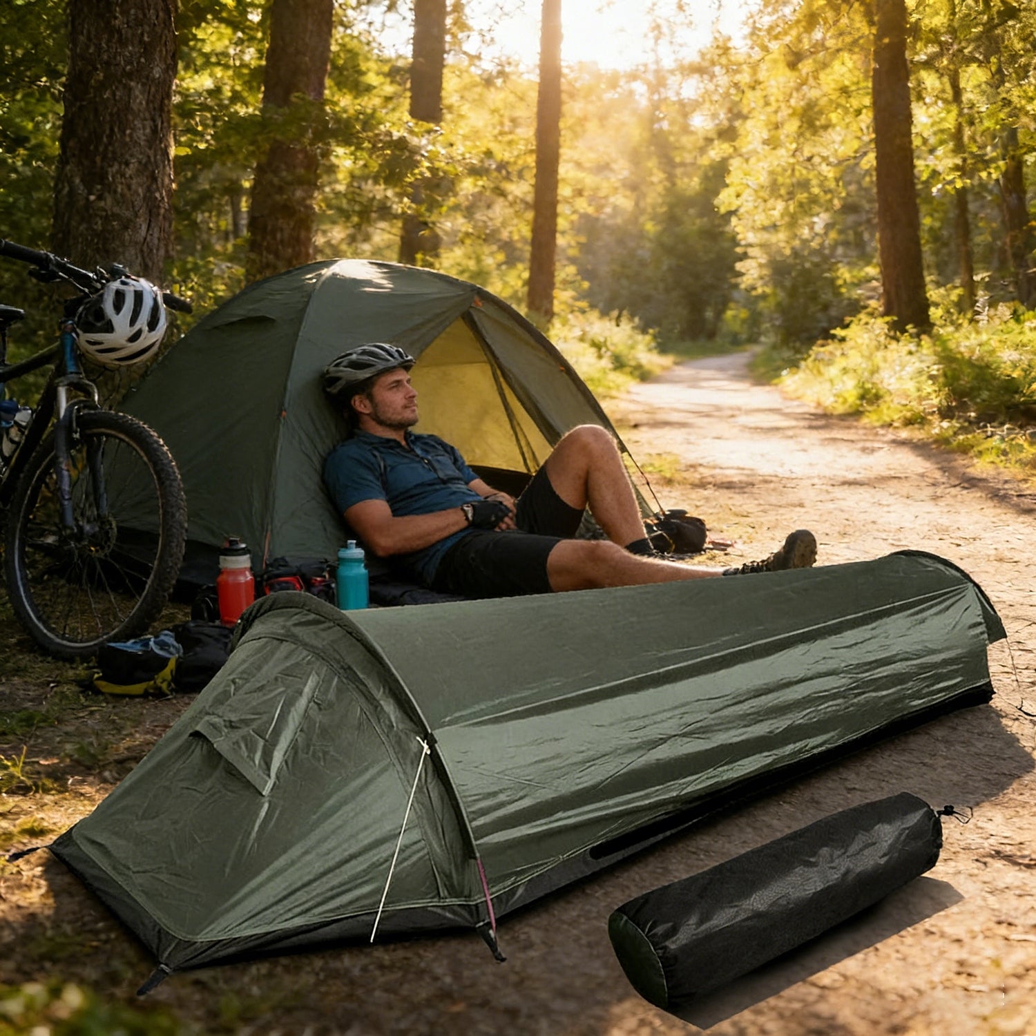 CAMPING TENT ALUMINUM BARS BOTTOM 210D OXFORD RAINPROOF ANDWIND PROOF Product weight with unit packaging 0.5 kg