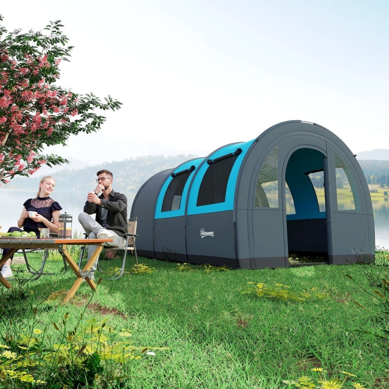 CAMPING TENT FOR 3 PEOPLE WITH 2 BEDROOMS 5.4×3.2×2.1M Packaging status original