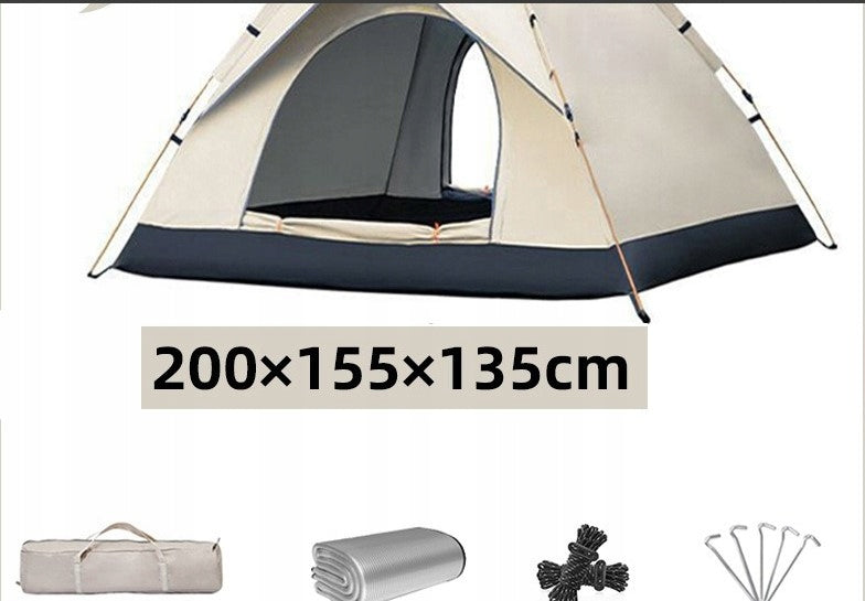 CAMPING TENT SELF-FOLDING TOURIST 2 PERSON BEIGE Kind travel