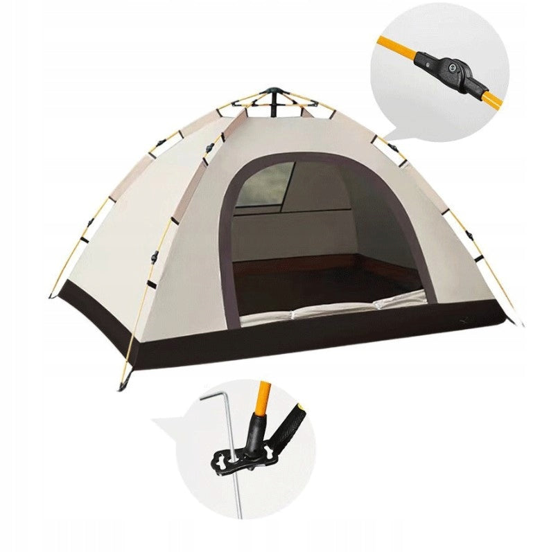 CAMPING TENT SELF-FOLDING TOURIST 2 PERSON BEIGE Number of people 2