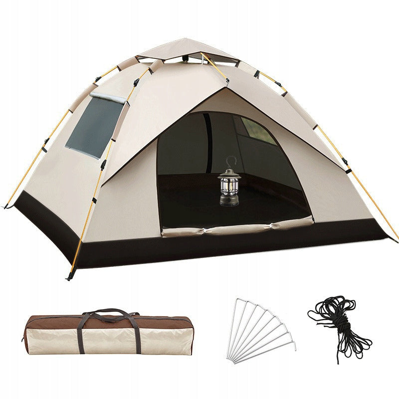 CAMPING TENT SELF-FOLDING TOURIST 2 PERSON BEIGE Waterproofness less than 1500 mm