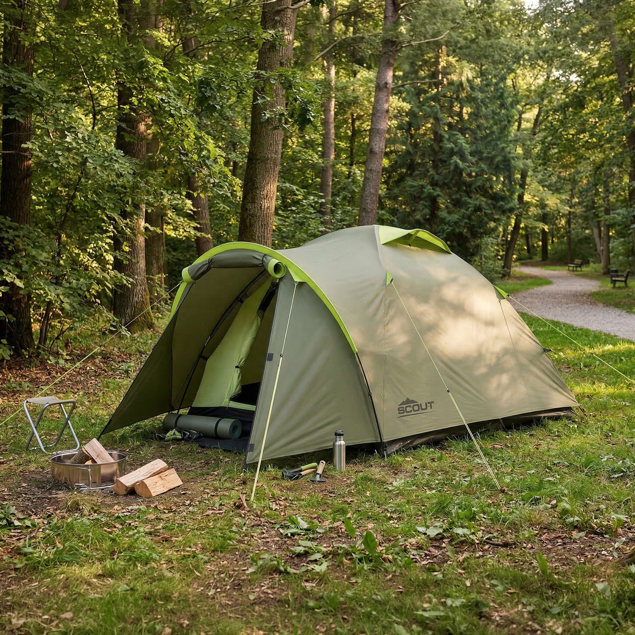 CAMPING TENT TOURIST 2 PERSON WATERPROOF COVER SCOUT VAYOX Number of people 2