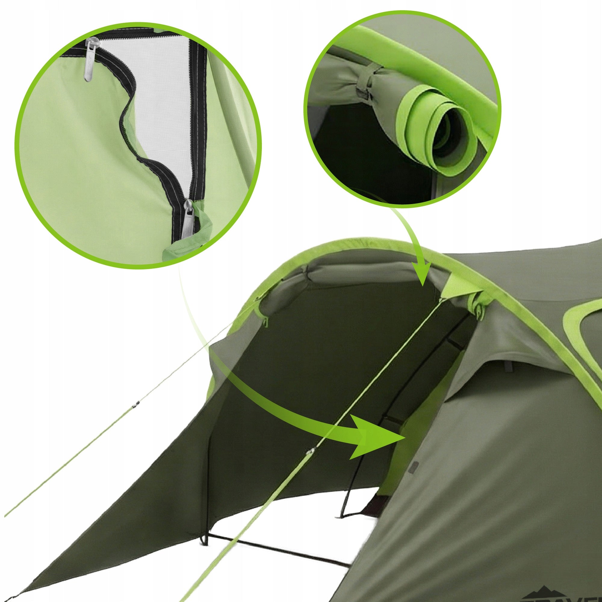 CAMPING TENT TOURIST 3 PERSON WATERPROOF LARGE VESTIBULE VAYOX Waterproofness 4000 mm