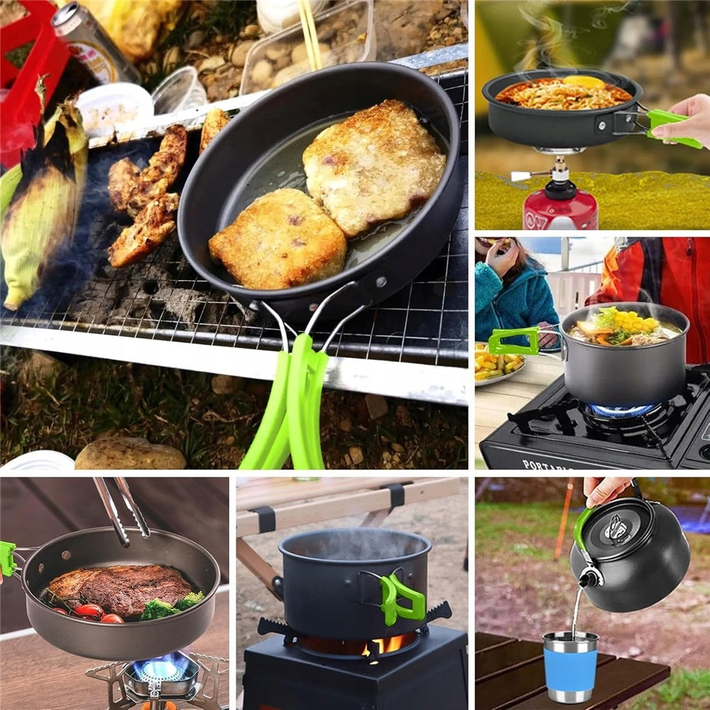CAMPING UTENSILS CANTEEN 11PCS TOURIST SCOUT MILITARY SET Packaging status original