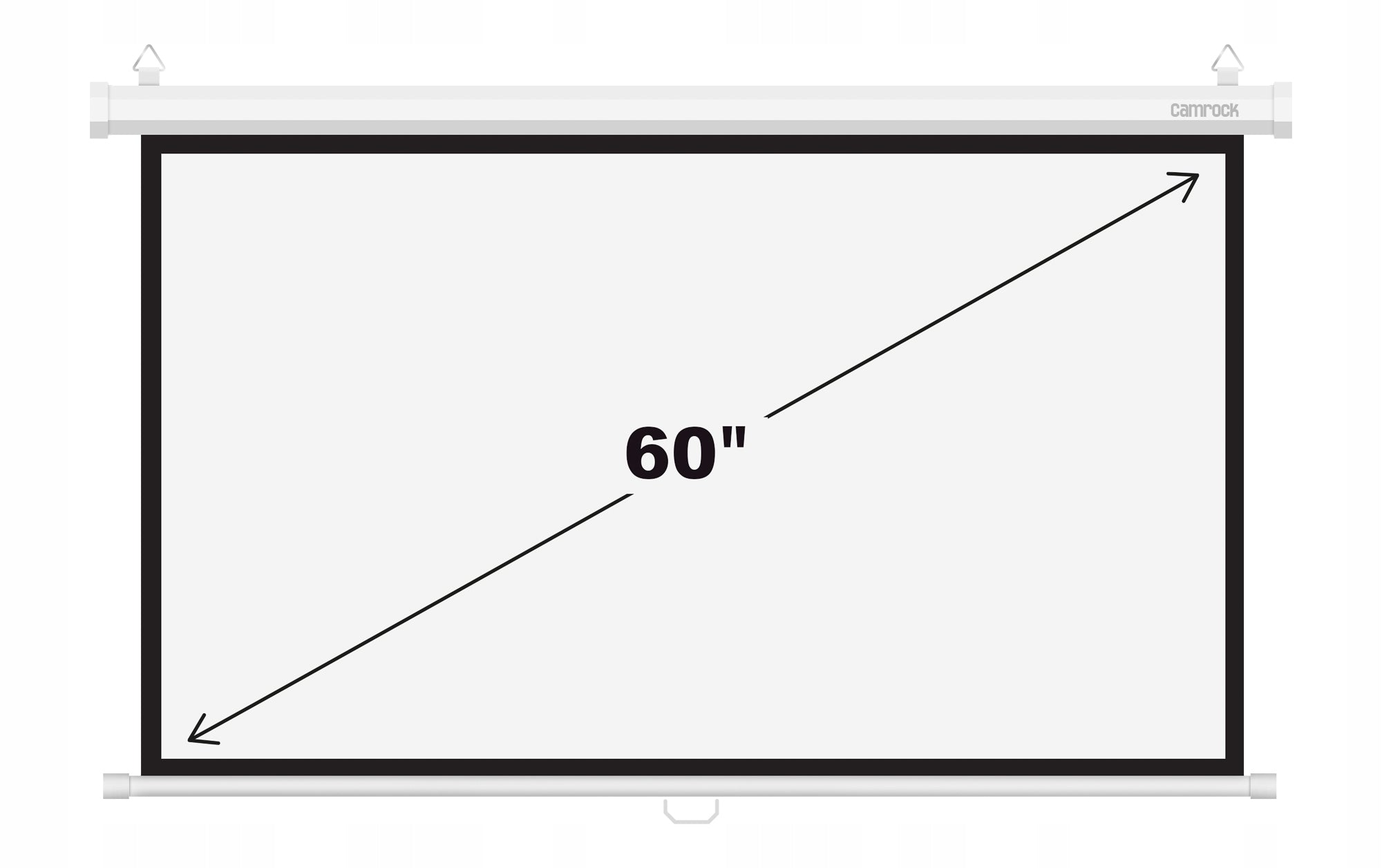CAMROCK MATTE PROJECTION SCREEN 60 INCHES FOR PROJECTOR WHITE 16:9 Packaging status original