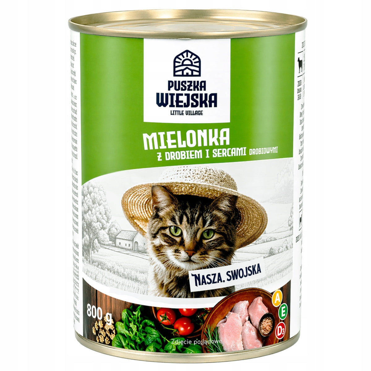CAN OF COUNTRY Wet Cat Food Poultry with Hearts Can 800g Grain Free