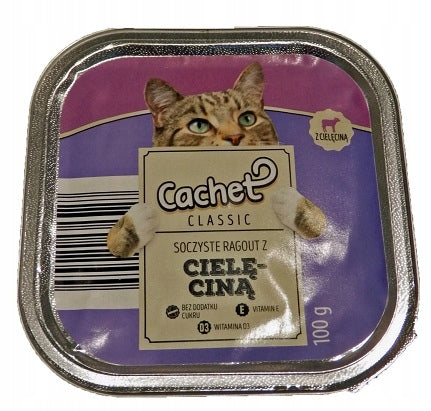 CANNED cat DELICACY Cachet with fish 100g Brand Cachet