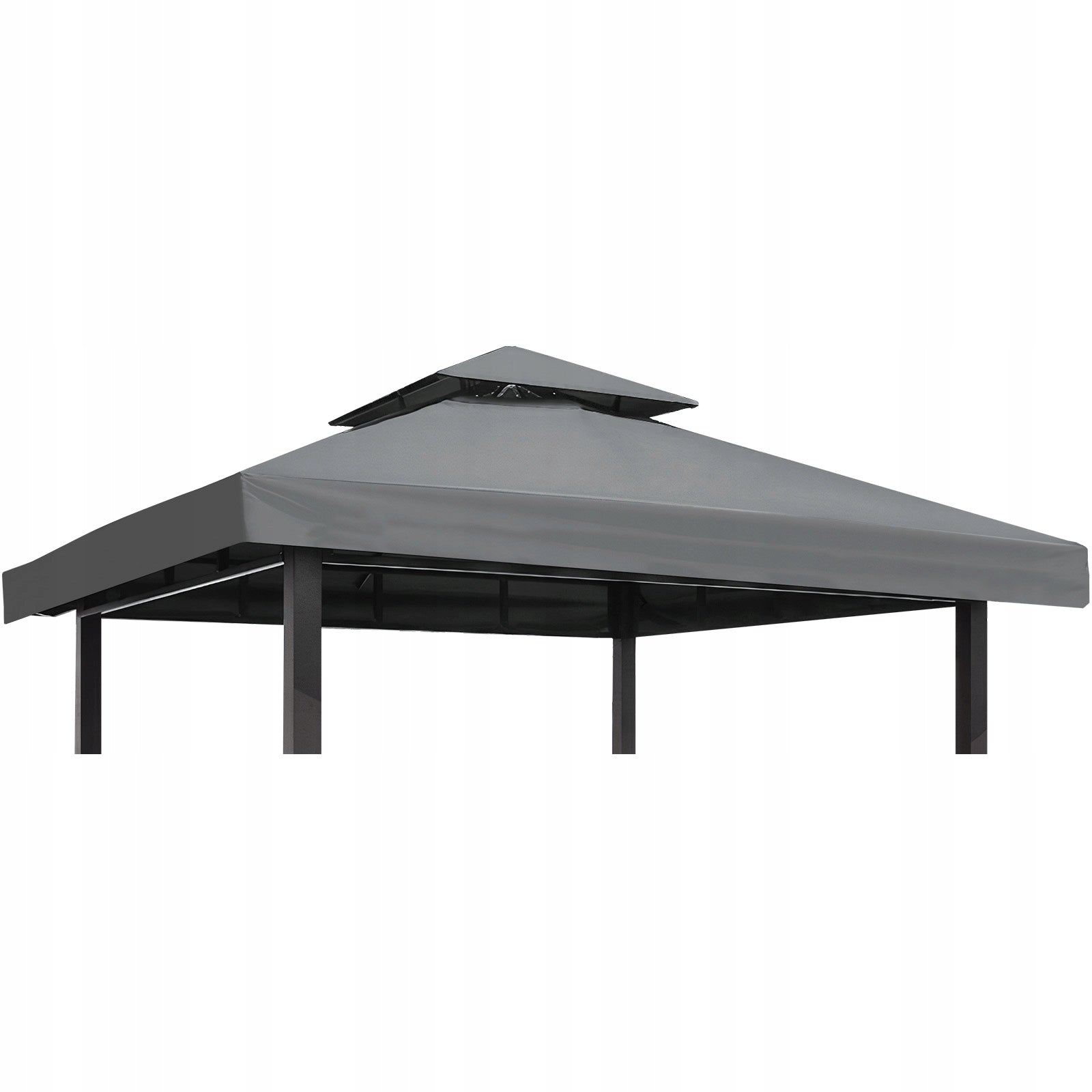 CANOPY FOR GARDEN PAVILION TENT GAZEBO 3x3m Grey Replacement Canopy