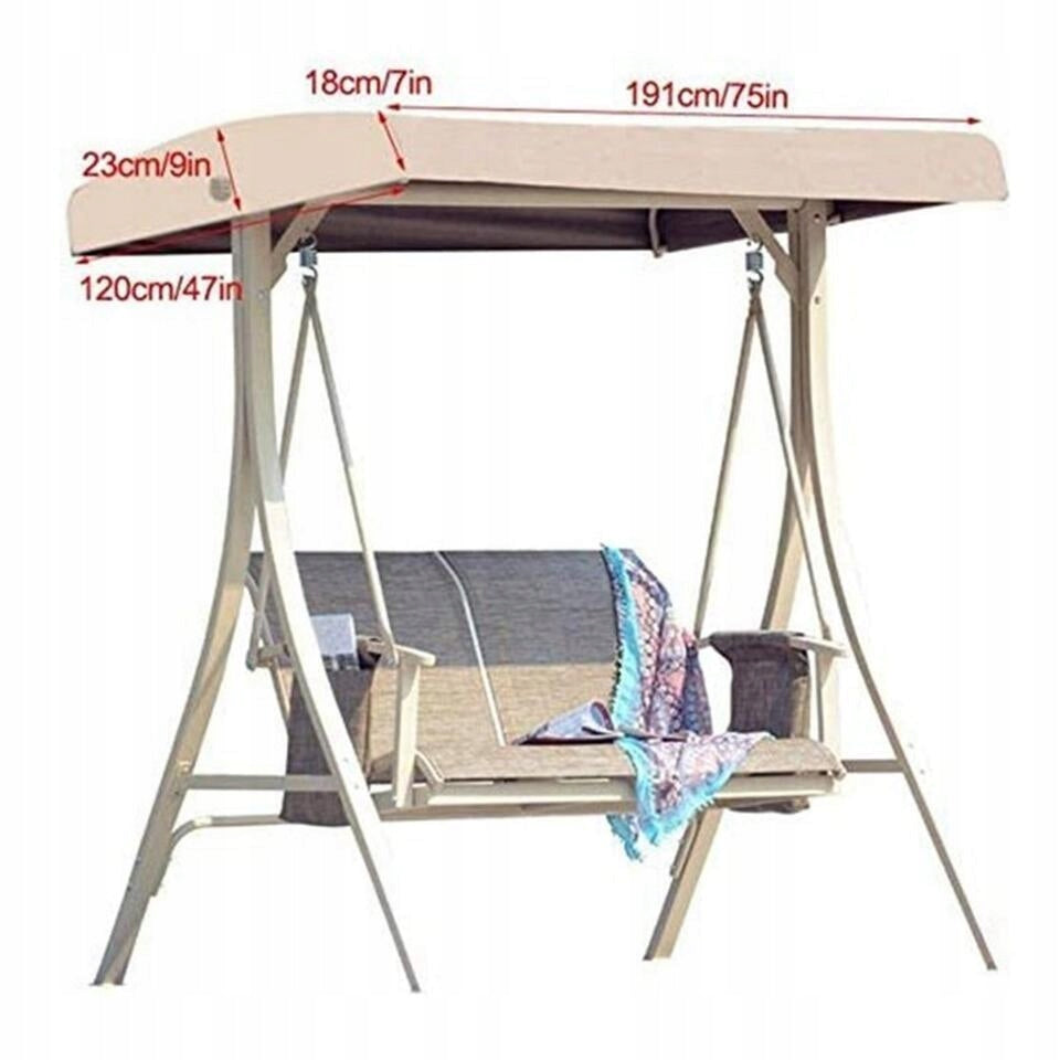 CANOPY FOR GARDEN SWING ROOF COVER ALL SIZES PATTERNS Line dach na huśtawkę do ogrodu