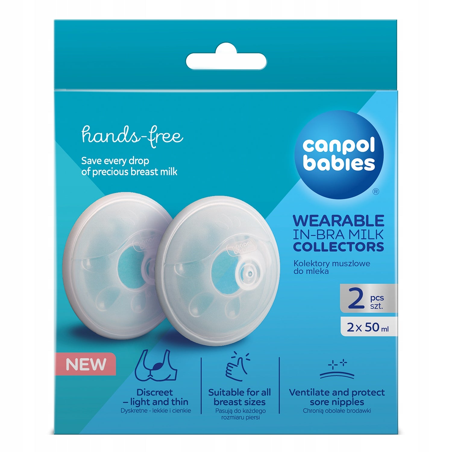 CANPOL BABIES Milk collectors lactation shells 2 pcs. up to 50ml food