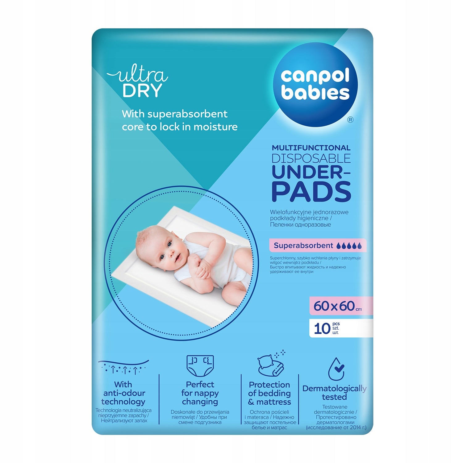 CANPOL MULTIFUNCTIONAL HYGIENE PADS 60x60 Medical device yes