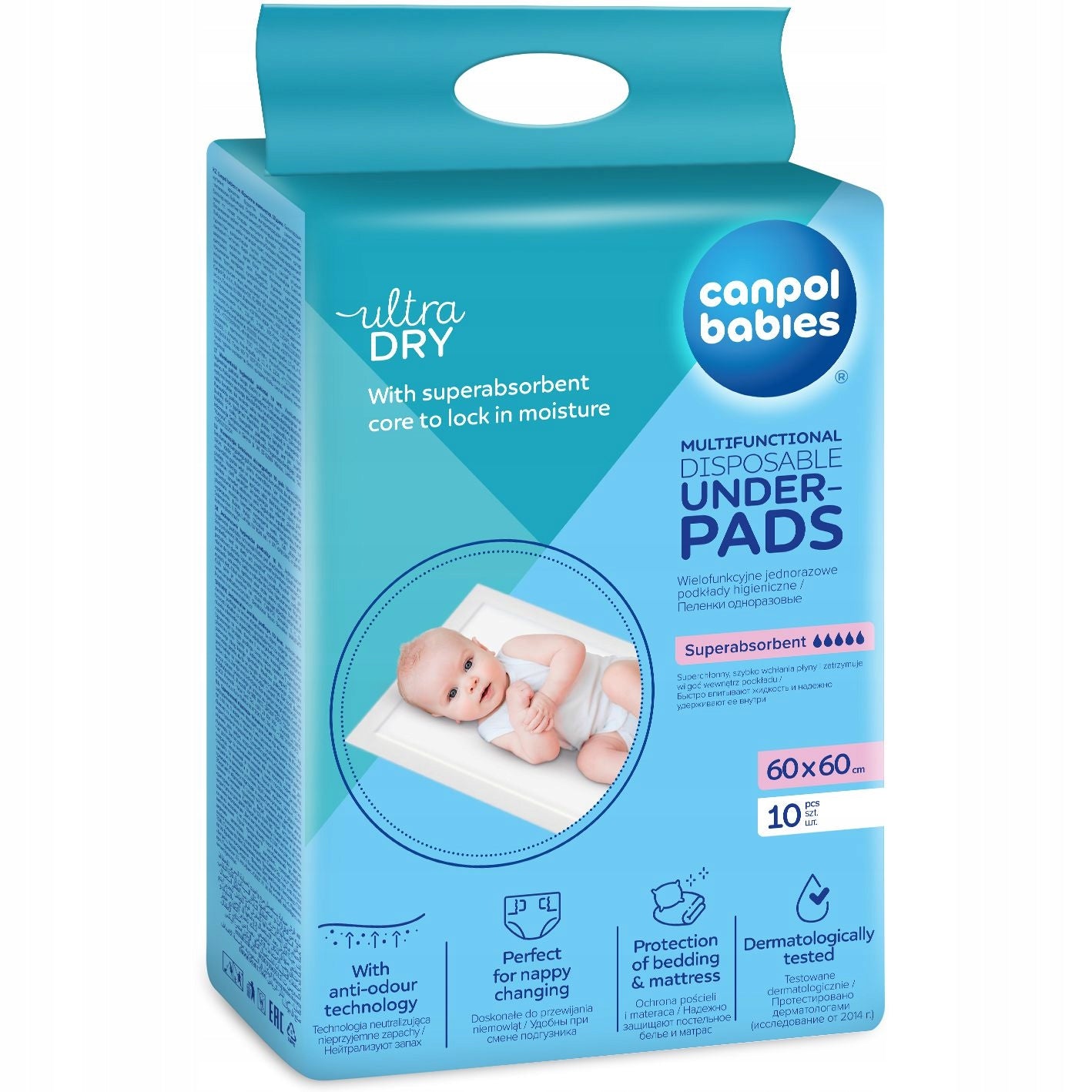 CANPOL MULTIFUNCTIONAL HYGIENE PADS 60x60