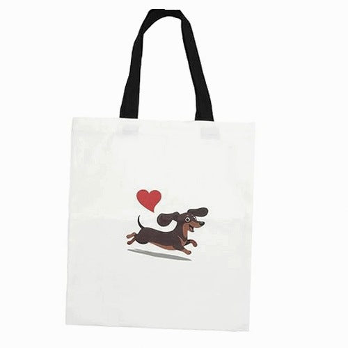 CANVAS BAG DACHSHUND GIFT FOR ANIMAL LOVER LARGE WOMEN