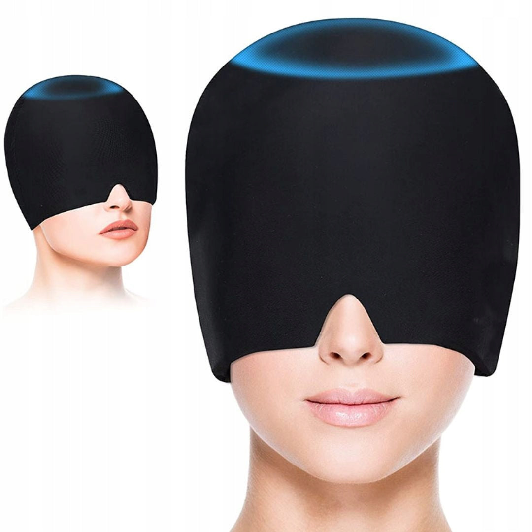 CAP RELIEVING MIGRAINE FEVER MASK COMPRESS GEL COMPRESS WARM COLD