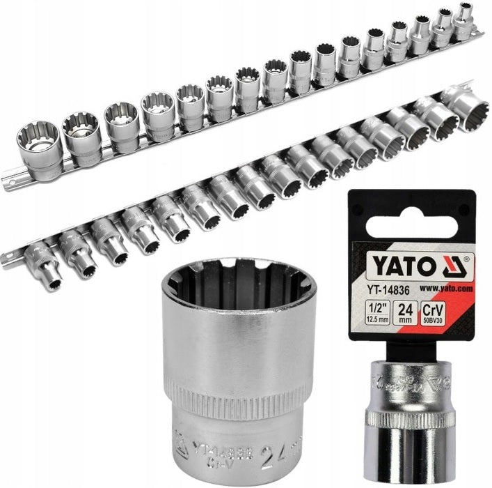 CAPS SPLINE 16EL CAP SET 8-32mm YATO 1/2''