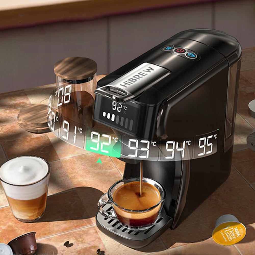 CAPSULE COFFEE MAKER PROGRAMMABLE ADJUSTABLE TEMPERATURE AND VOLUME Packaging status original