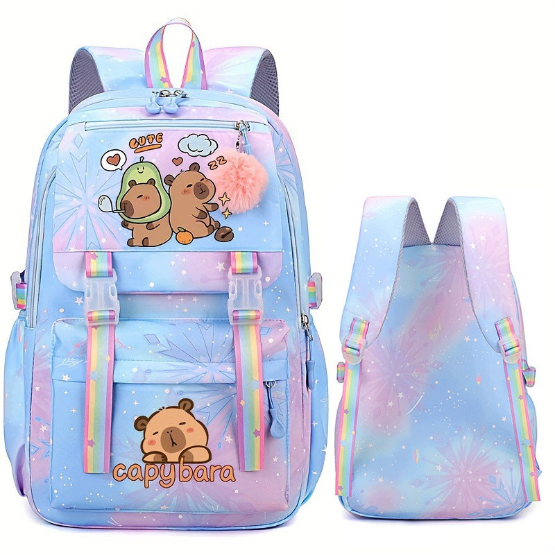 CAPYBARA SCHOOL BACKPACK BOOKBAG A4 LARGE GRADES 3-6