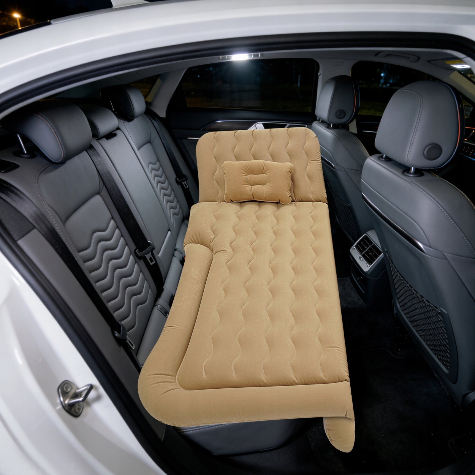 CAR AIR MATTRESS SUV INFLATABLE CAMPING SLEEPING BED WHITE WITH AIR PUMP Packaging status original