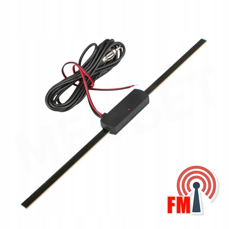 CAR ANTENNA WITH FM/AM AMPLIFIER 18dBi 2xDIFFERENT SELF-ADHESIVE PLUGS