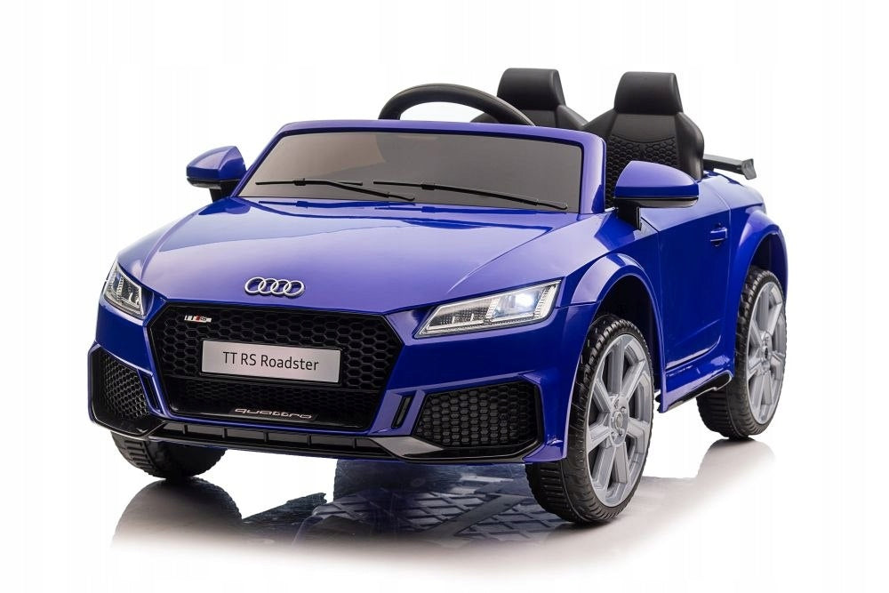 CAR BATTERY ELECTRIC CAR AUDI TT RS LED REMOTE CONTROL WHEEL EVA LEATHER Color blue