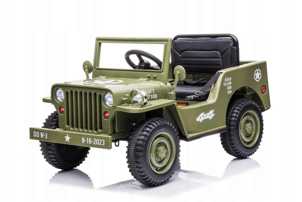 CAR BATTERY FOR CHILD JEEP JH-103 4X4 LED LEATHER EVA PILOT Color beige