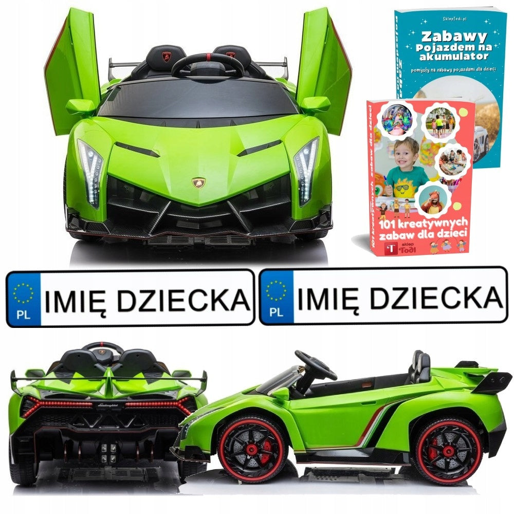 CAR BATTERY LAMBORGHINI VENENO FOR CHILD REMOTE CONTROL 2.4 EVA 4X4 MP4