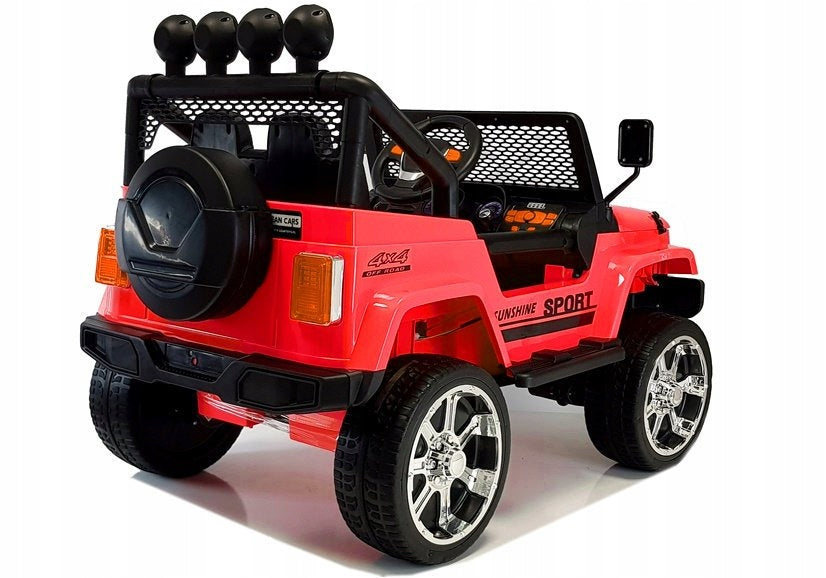 CAR BATTERY OPERATED LARGE JEEP FOR CHILDREN 4x4 180 Watt Leather Soft wheels Brand LEAN Toys