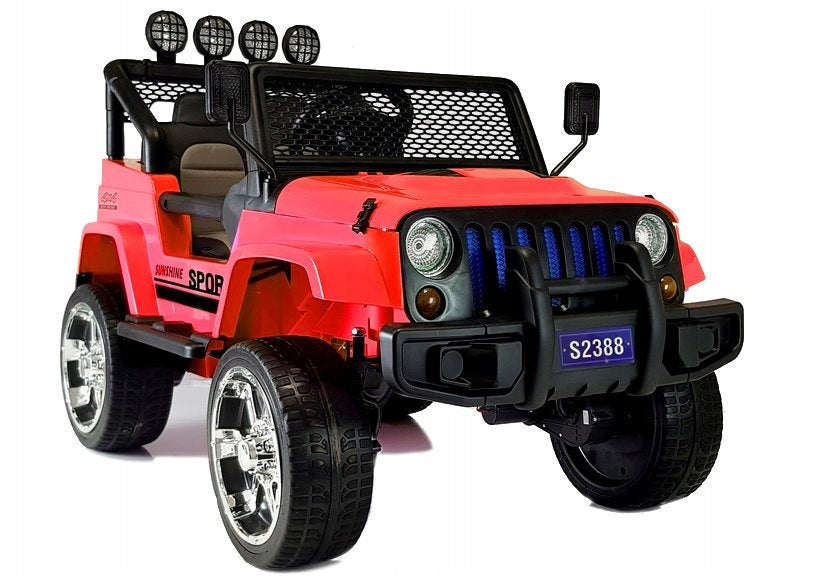 CAR BATTERY OPERATED LARGE JEEP FOR CHILDREN 4x4 180 Watt Leather Soft wheels Packaging status original