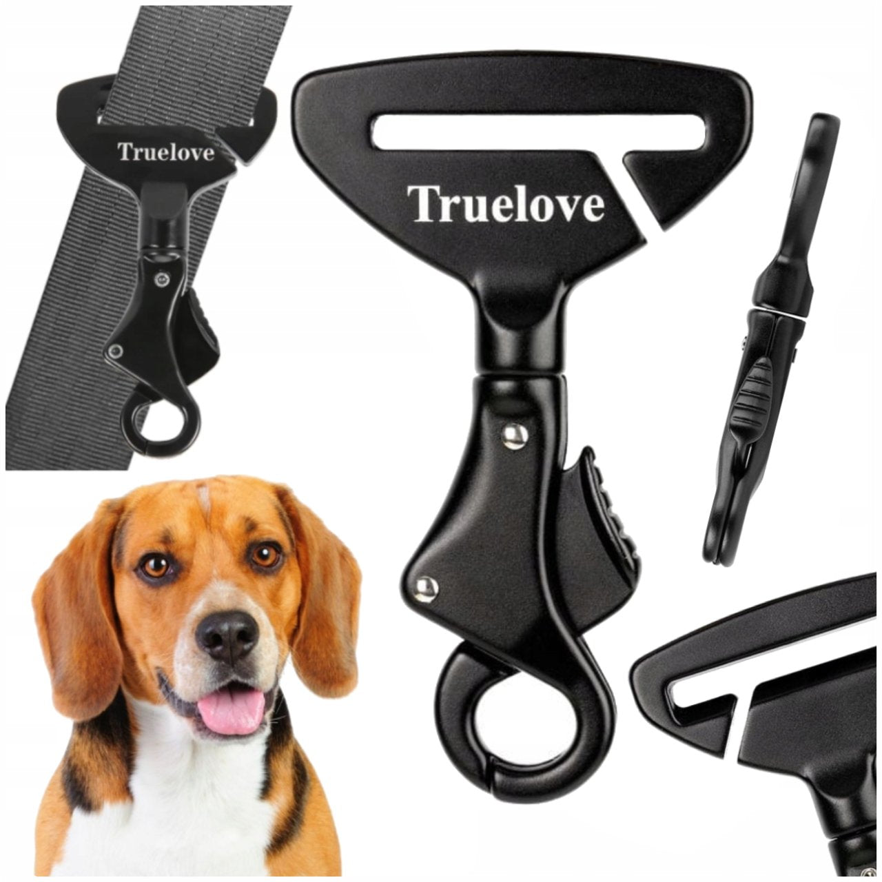 CAR BELT HOLDER SAFE, STURDY BELT Truelove Black