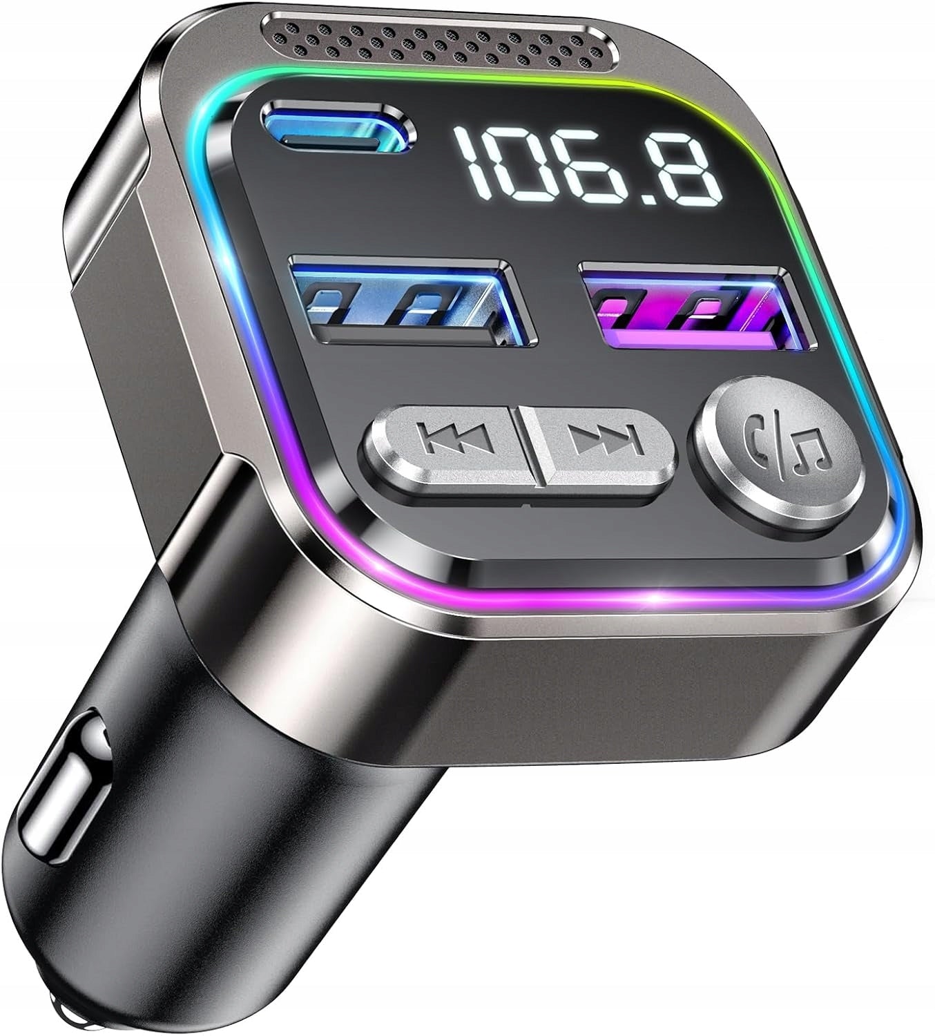 CAR BLUETOOTH TRANSMITTER FM MP3 30W USB Type-C Fast Charger