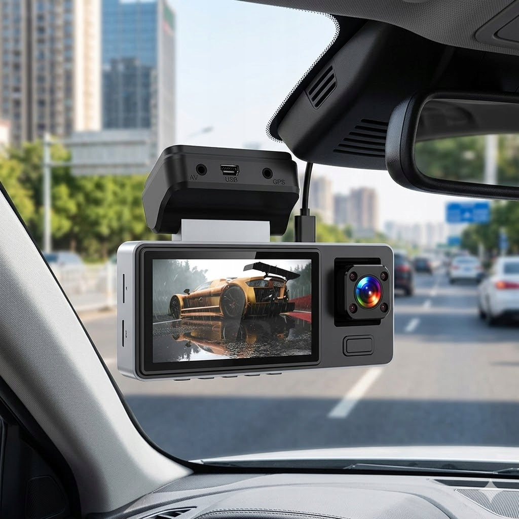 CAR CAMERA 3in1 FULL HD WIFI APKA TAXI RECORDER FRONT REAR CENTER Manufacturer code REJESTRATOR JAZDY PRZÓD TYŁ Z KAMERĄ COFANIA