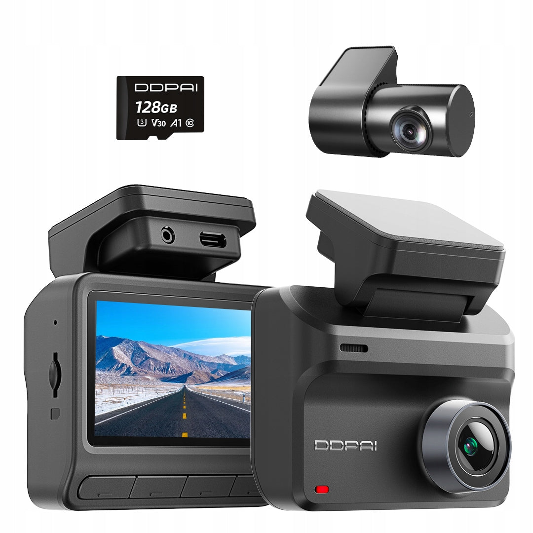CAR CAMERA DDPAI Z50 Pro VIDEO RECORDER 4K GPS WIFI +REAR +128GB