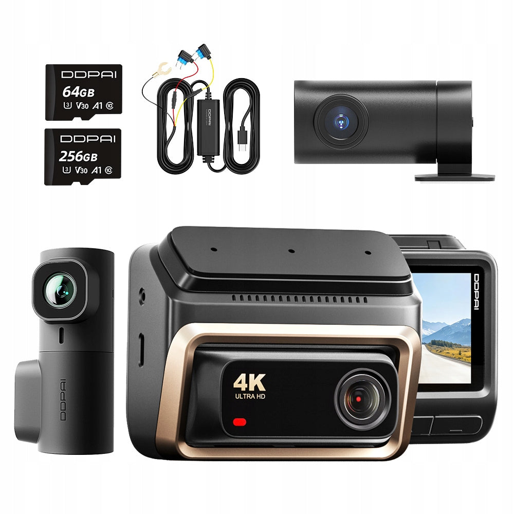 CAR CAMERA DDPAI Z60 Pro VIDEO RECORDER 4K HDR GPS +MINI2X +REAR