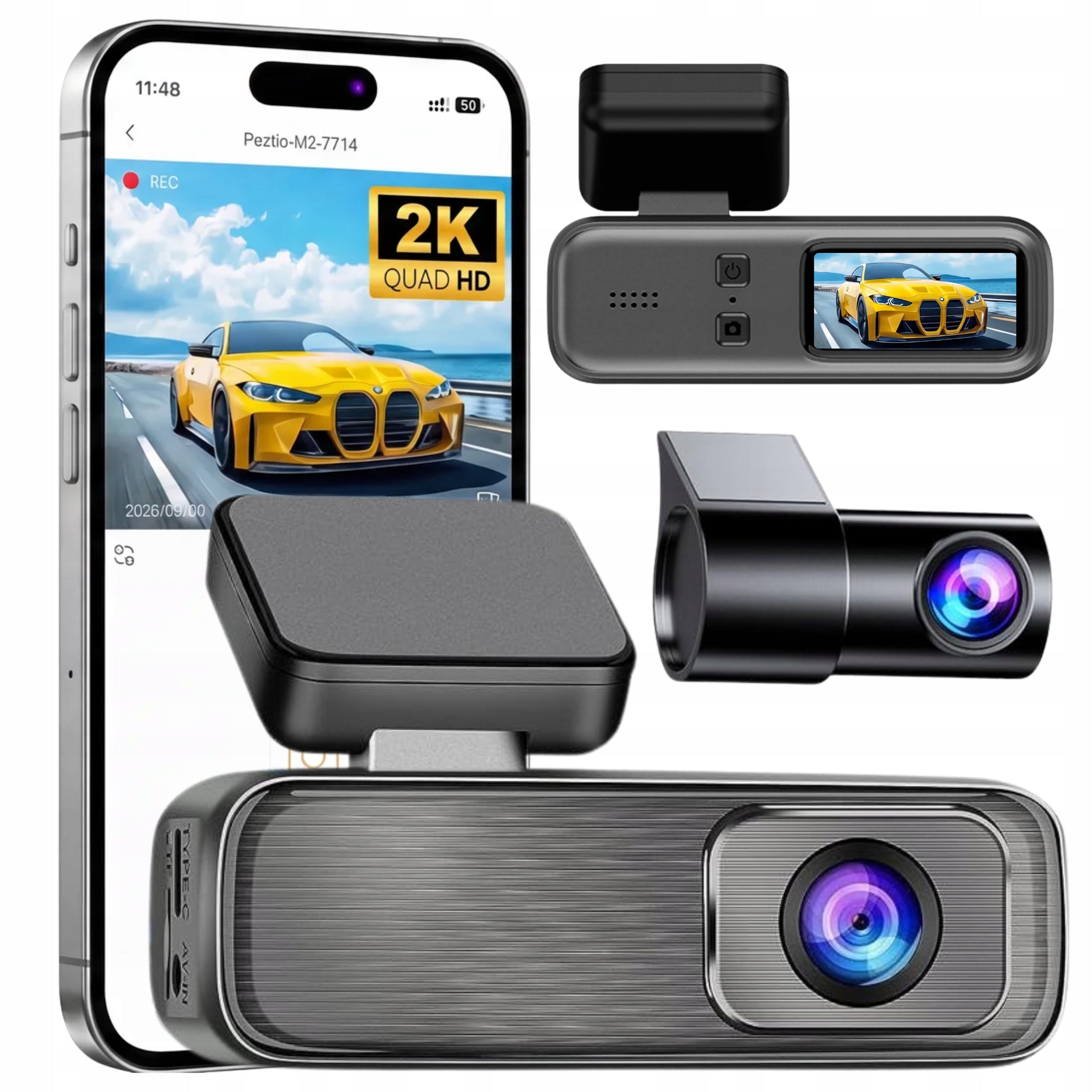 CAR CAMERA VIDEO RECORDER 2K WIFI REVERSING CAMERA MENU PL