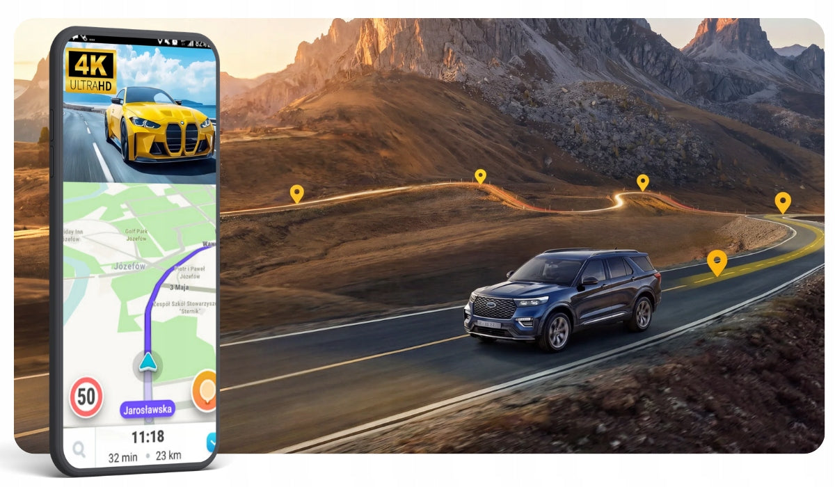 CAR CAMERA VIDEO RECORDER 4K GPS WIFI REVERSING CAMERA MENU PL Packaging status original