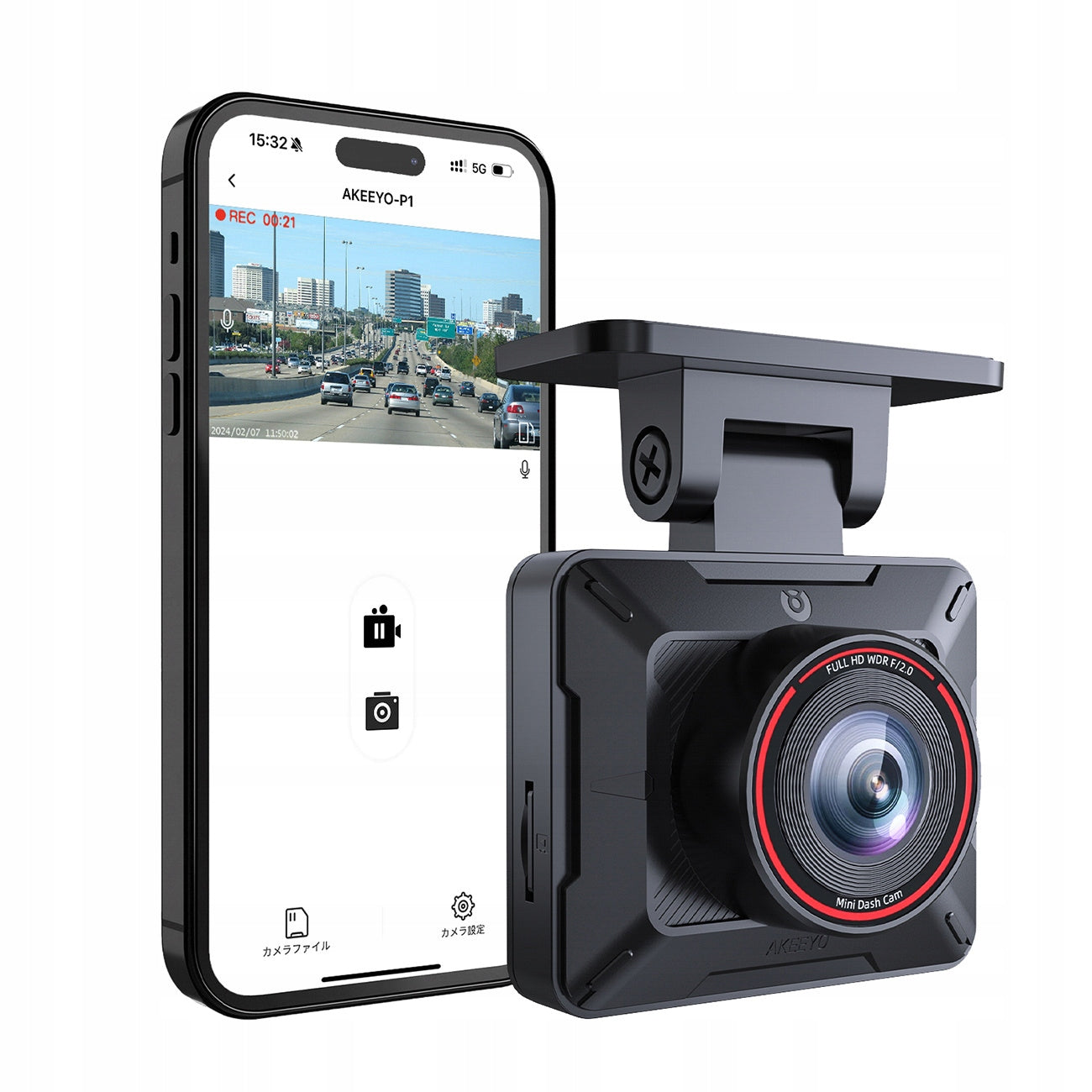 CAR CAMERA VIDEO RECORDER AKEEYO FullHD WIFI USB-C Packaging status original