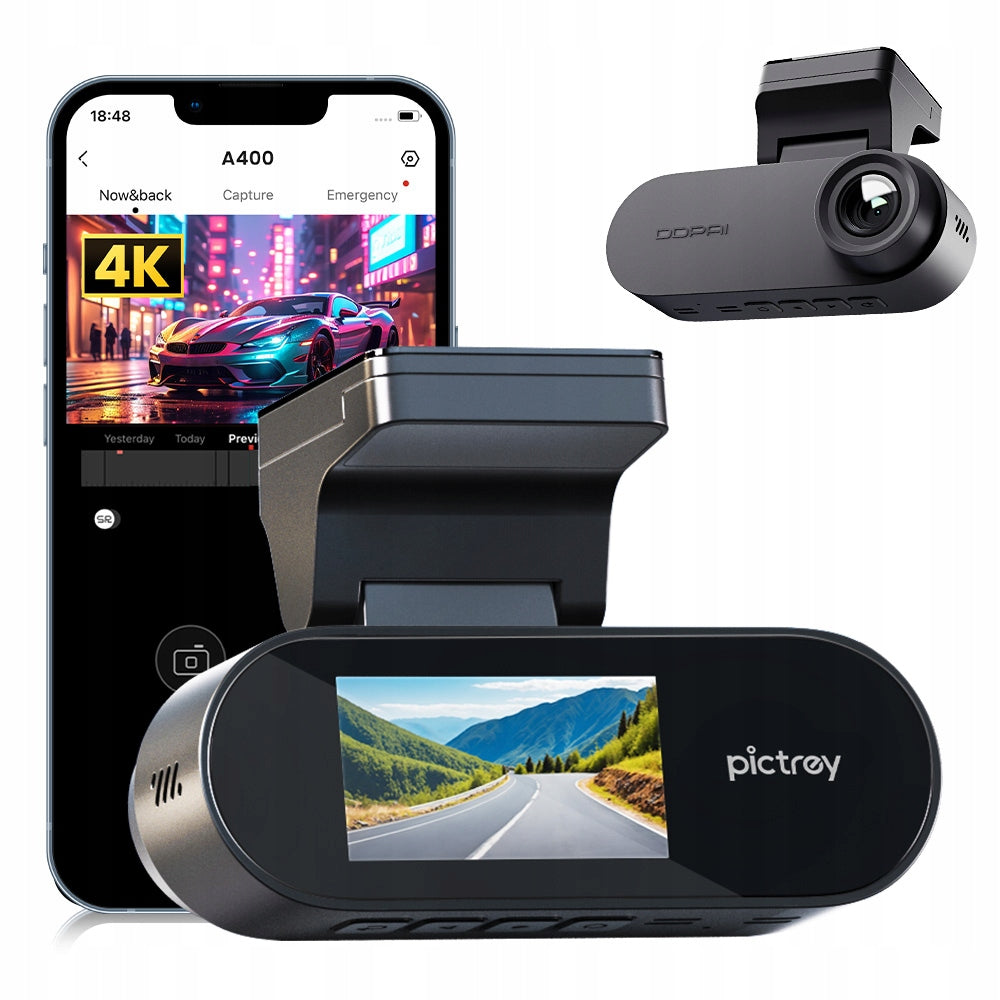 CAR CAMERA VIDEO RECORDER DDPAI Pictrey A400 4K UHD WIFI BT5.0