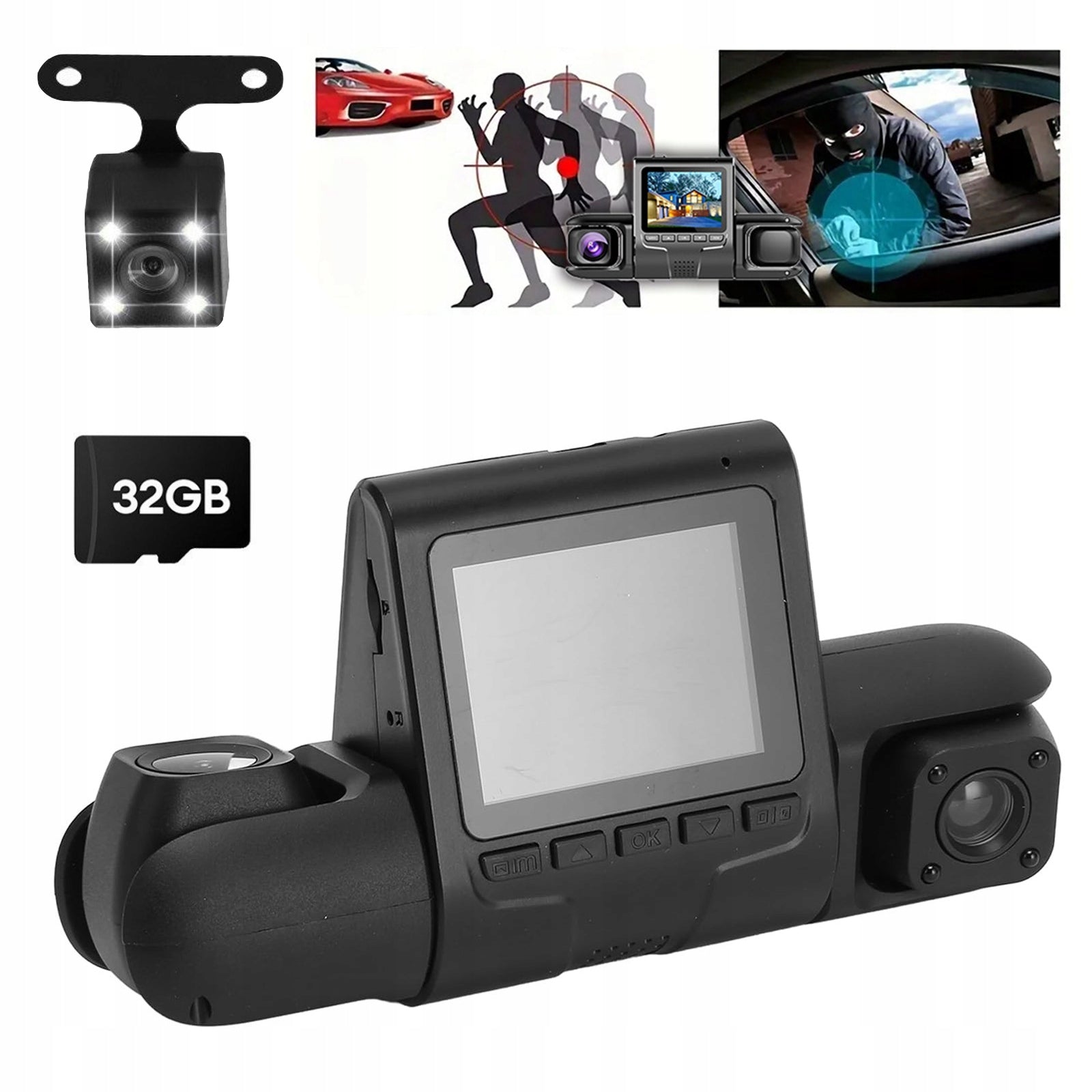 CAR CAMERA VIDEO RECORDER REVERSING CAMERA 1080P FRONT REAR SIDE CAMERA