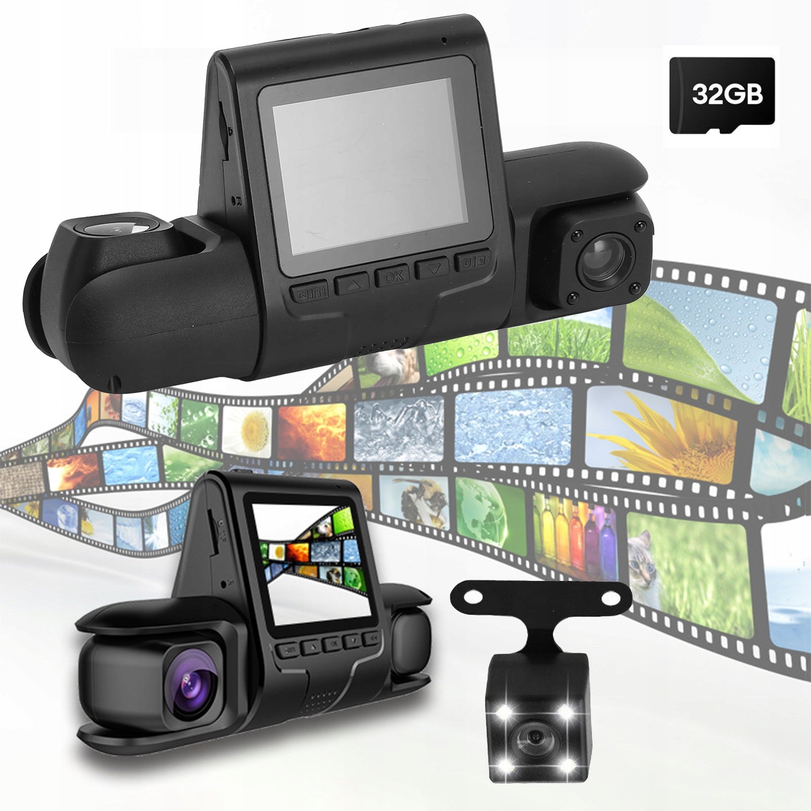CAR CAMERA VIDEO RECORDER REVERSING CAMERA 1080P FRONT REAR SIDE CAMERA