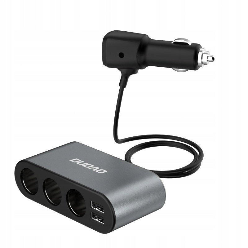 CAR CHARGER 2x USB / 3x CIGARETTE LIGHTER SOCKET SPLITTER GREY Manufacturer Dudao