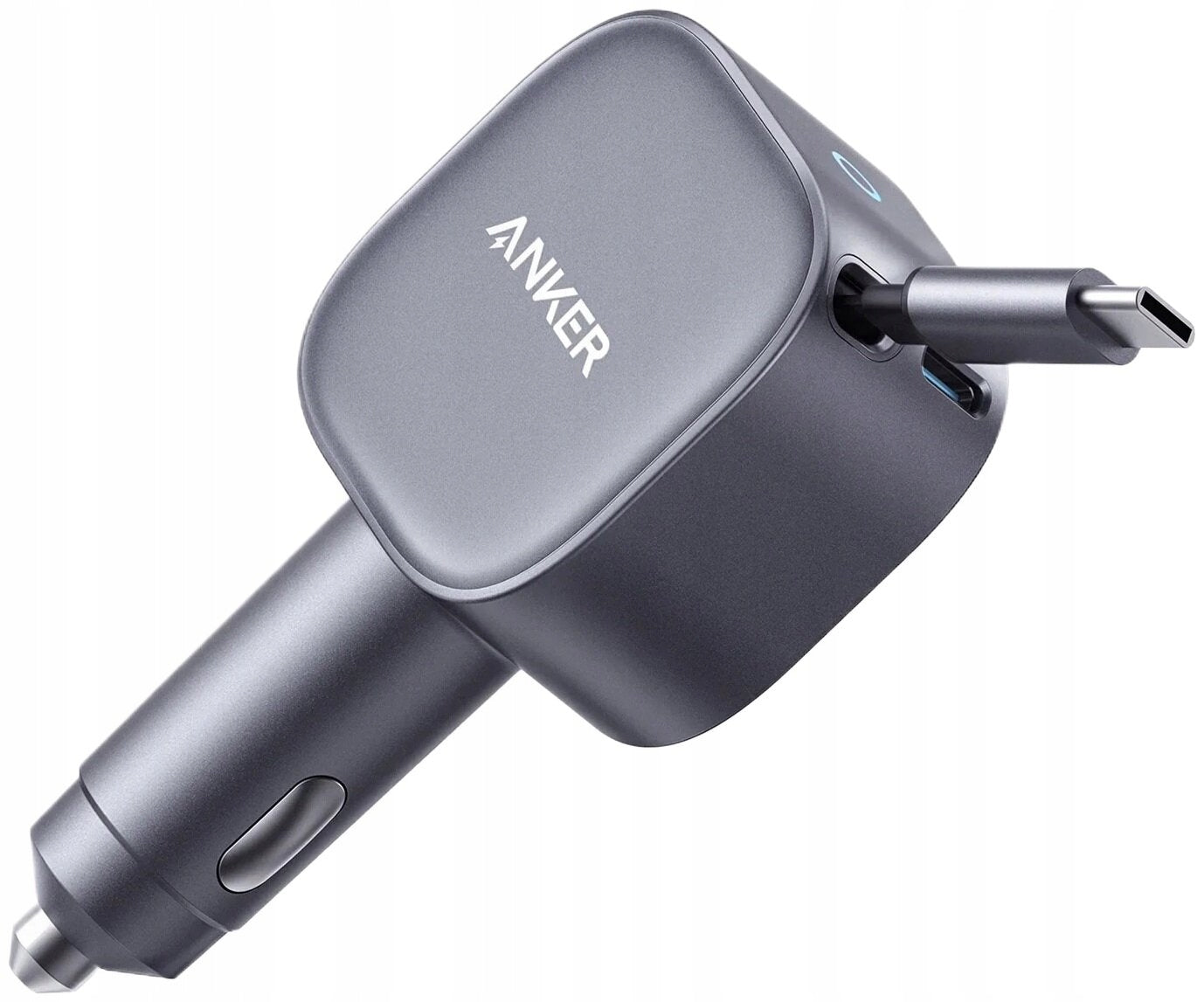 CAR CHARGER ANKER USB 3.1 75W USB-C + USB-C coiled cable